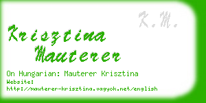 krisztina mauterer business card